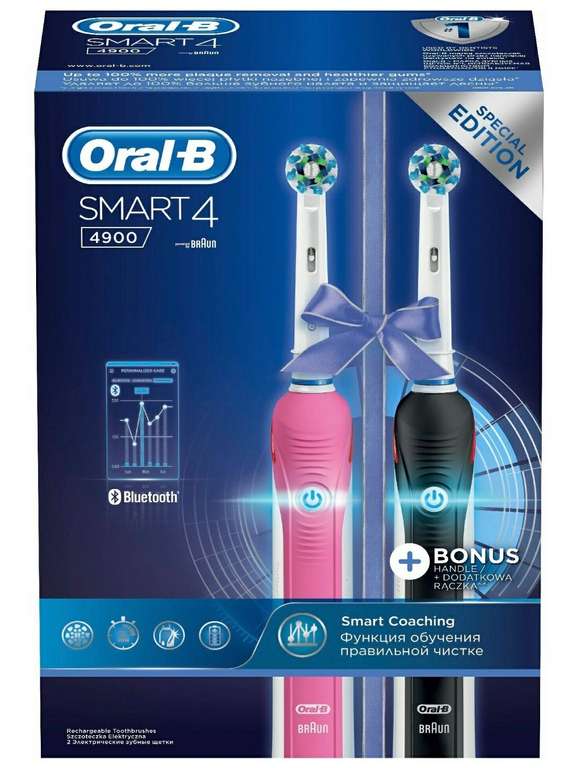 Электрическая зубная щетка Oral-B Smart 4 4900 (2 шт.)