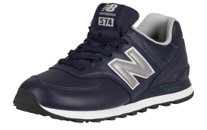 Кроссовки New Balance 574 Leather Trainers - Pigment/White Munsell