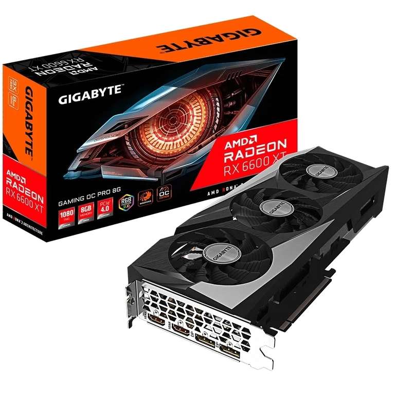Видеокарта Gigabyte Radeon RX 6600 XT 8 ГБ (GV-R66XTGAMINGOC PRO-8GD)