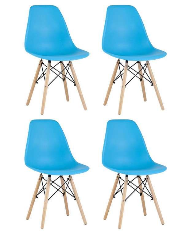 Комплект стульев Eames DSW Style BOX (комплект из 4 штук, разные цвета)