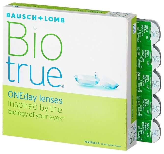 Контактные линзы Bausch & Lomb Biotrue ONEday, 90 шт.