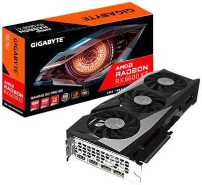 Видеокарта GIGABYTE Radeon RX 6600 XT Gaming OC Pro 8GB (с учетом пошлины и доставки)