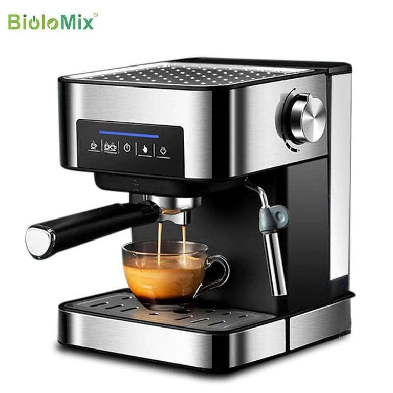 Кофеварка BioloMix 20 бар (эспрессо, капучино, латте, мокко, насадка для вспенивания молока) + кухонный комбайн в описании
