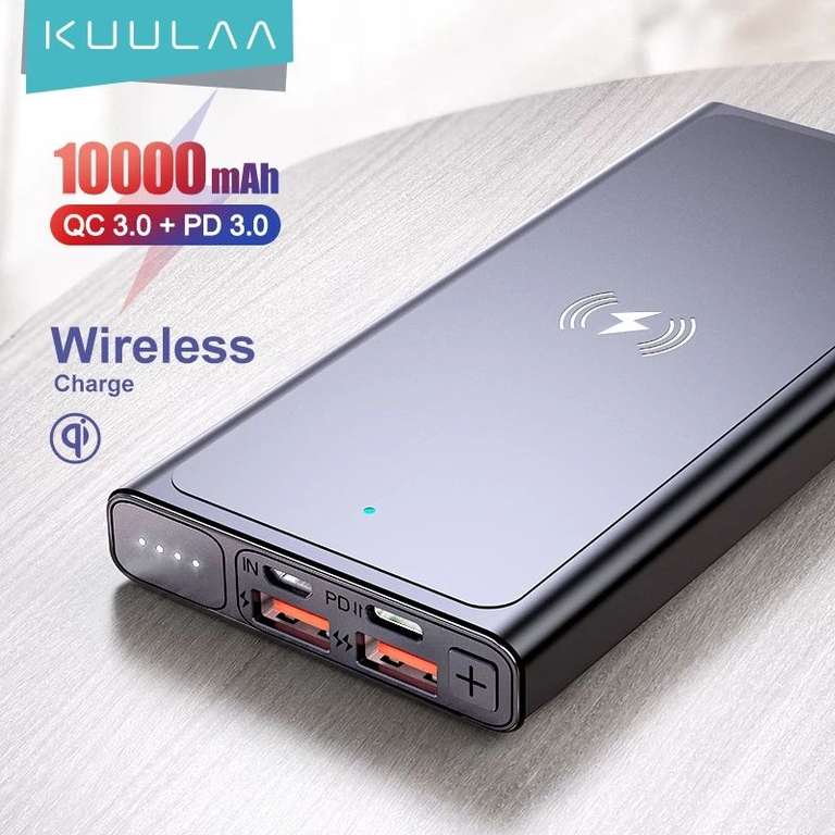Портативное зарядное устройство KUULAA, 10000 mah
