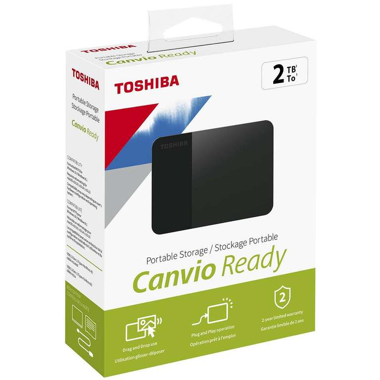 Внешний жесткий диск 2.5" Toshiba 2Tb Canvio Ready (HDTP320EK3AA)