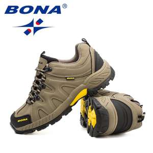 Мужские походные кроссовки BONA (классическая спортивная обувь на шнуровке, для улицы, бега)