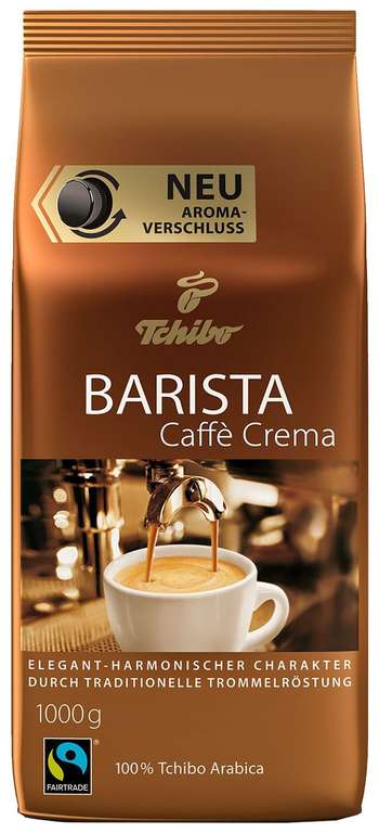 Кофе в зернах Tchibo Barista Caffe Crema, 1 кг, 3 пачки (626₽ за пачку)