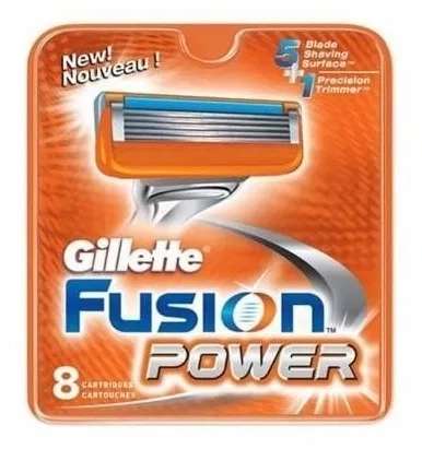 Сменные кассеты лезвия для бритья Gillette Fusion Power 8 шт