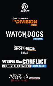 Ubisoft free / бесплатно AS: black flag, World in conflicnt, watch dogs
