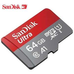 Карта памяти microSDXC UHS-I SANDISK Ultra Light 64 Гб