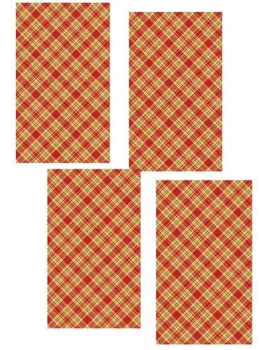 Набор полотенец Текстильная компания Русский Дом клетка красный Хлопок 35x60 см, 4 шт.