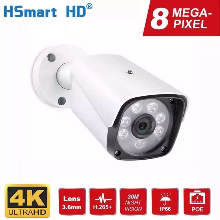 4K IP-камера видеонаблюдения 8 Мп HSmart HD
