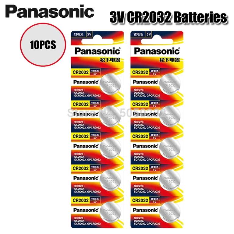 Литиевые батареи Panasonic CR2032, 10 шт./ 3 в