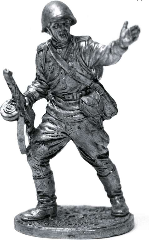 Оловянный солдатик 54мм - фигурка из олова - Гвардии рядовой Красной Армии СССР
