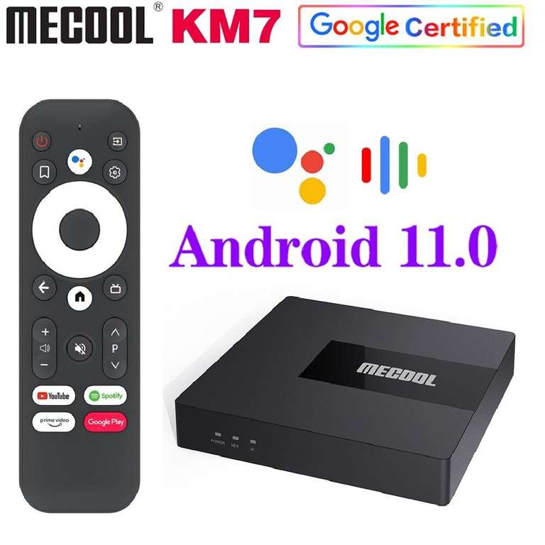 ТВ приставка Mecool KM7 2Гб 16ГБ Android TV 11Amlogic S905Y4 кодек AV1