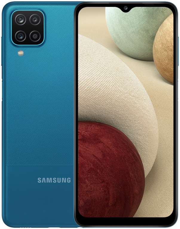 Смартфон Samsung Galaxy A12 синий, 4/64 ГБ RU, NFC