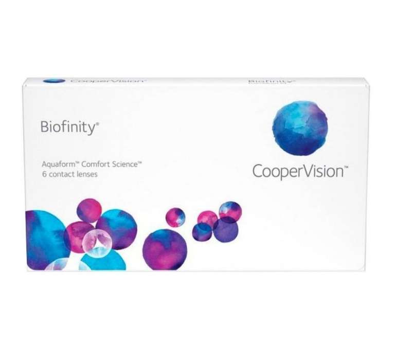Контактные линзы CooperVision Biofinity (две упаковки линз, в уп. 6шт. +510 баллов плюса)