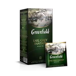 Чай черный Greenfield Earl Grey Fantasy в пакетиках ароматизированный, 25 шт на Tmall