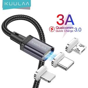 Магнитный USB-кабель Type-C KUULAA со светодиодной подсветкой