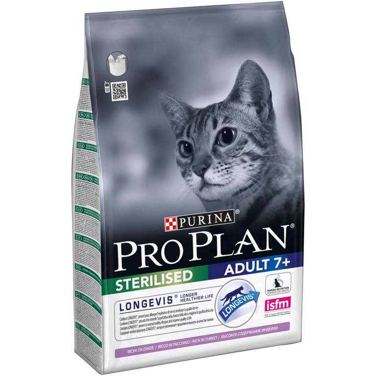Pro Plan сухой корм для стерилизованных и пожилых кошек Longevis, индейка 3кг