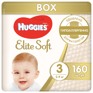 Памперсы Huggies 5-9кг, 160 шт 2 упаковки