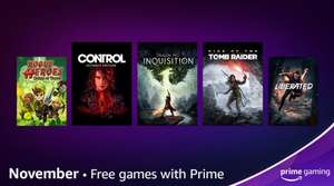 [PC] Dragon Age Inquisition; Control Ultimate Edition; Rise of the Tomb Raider от Amazon Prime Gaming c 1 ноября.