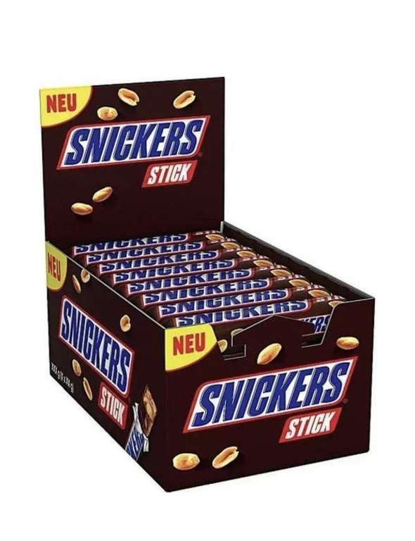 Шоколадный батончик Snickers Stick, 32 шт по 20 г