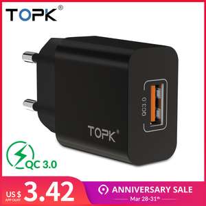 Зарядное устройство TOPK с QC 3.0