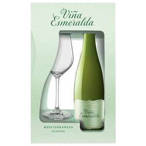 Вино Torres VINA ESMERALDA белое полусухое 11% в подарочной упаковке, 750мл + бокал