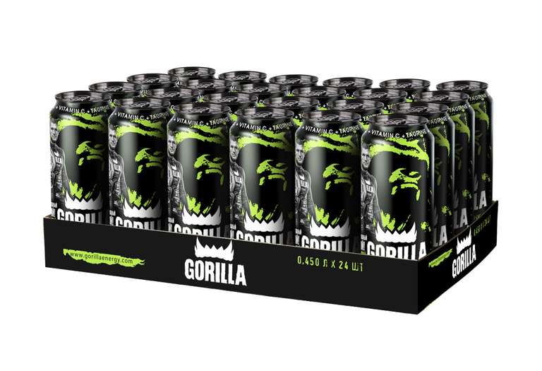 Энергетический напиток Gorilla, 0.45 л. 24 шт.