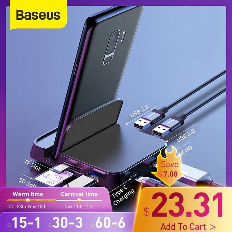 7в1 USB-хаб докстанция Baseus