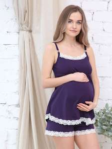 Пижама (топ, шорты) для беременных и кормящих