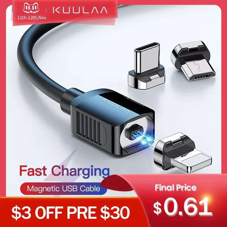 Магнитный USB-кабель KUULAA 1м