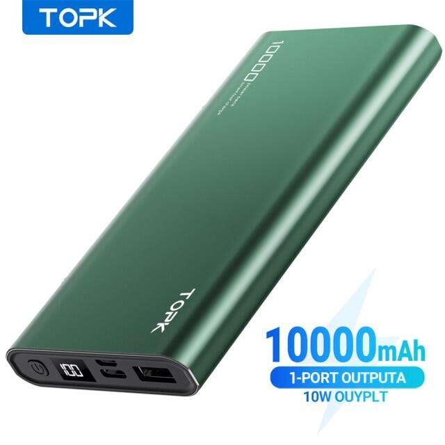 [11.11] Power bank Topk I1006P 18W 10000мАч порты Type-C, micro USB, USB