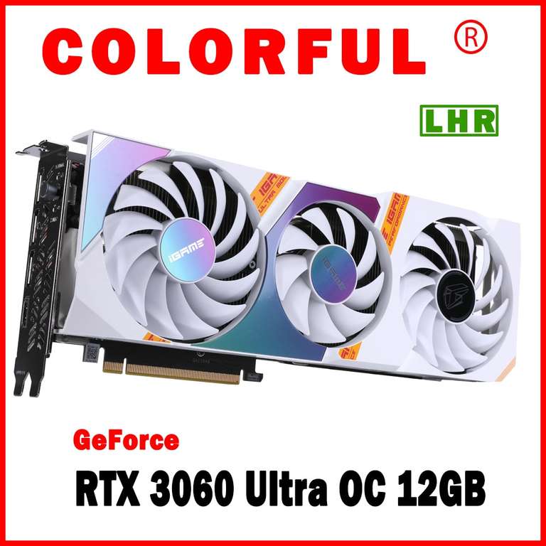 [11.11] Видеокарта Colorful iGame GeForce RTX 3060 LHR Ultra 12 Гб GDDR6 (с учетом пошлины)