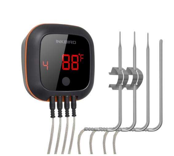 Электронный термометр INKBIRD IBT-4XS Bluetooth (барбекю, колбасы, мясо). С 2 шупами цена 1000₽
