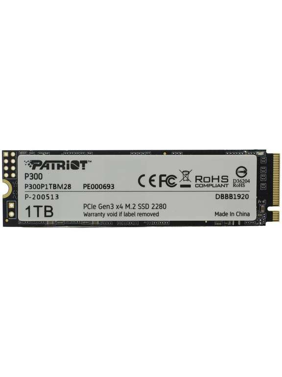 Твердотельный накопитель SSD Patriot Memory 1024 GB P300P1TBM28