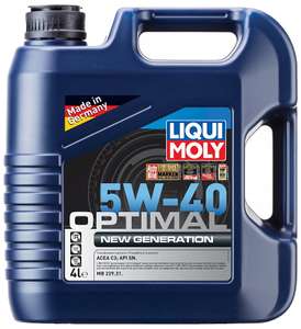 Синтетическое моторное масло LIQUI MOLY Optimal New Generation 5W-40, 4 л