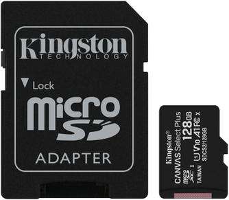 [не везде] Карта памяти Kingston Canvas Select Plus microSDXC UHS-I Class 10 128GB с адаптером