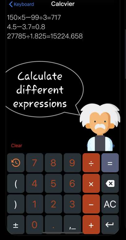 [iOS] Calcvier - Keyboard Calculator