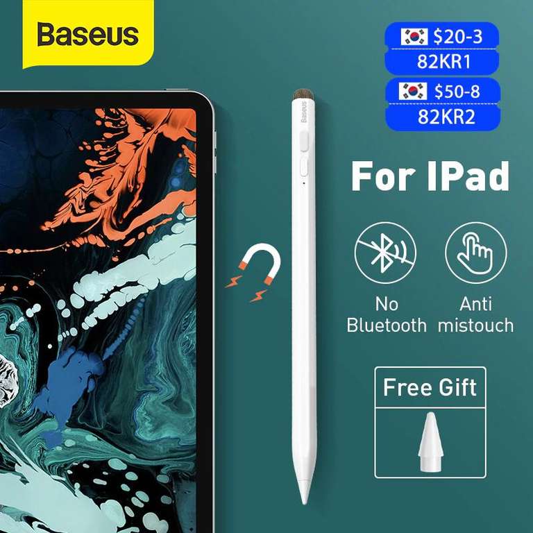 Стилус BASEUS Smooth Writing Capacitive Stylus (активная + пассивная версия) для iPad