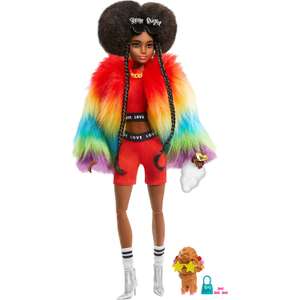 Акция 1+1 на Barbie: Кукла Barbie Экстра в радужном пальто GVR04, 2 штуки