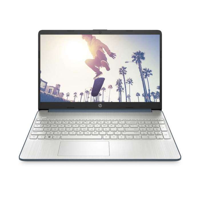 Ноутбук HP 15s-eq2014ur Silver/Blue (IPS, AMD Ryzen 5 5500U, RAM 8 ГБ, SSD 512 ГБ nvme, AMD Radeon Graphics, Windows 10 Домашняя)