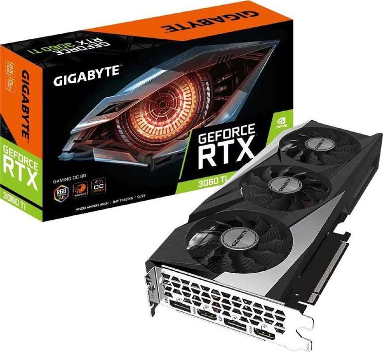 Видеокарта Gigabyte GeForce RTX 3060 Ti 8 ГБ GV-N306TGAMING OC-8GD 2.0, rev. 2.0 LHR (из-за рубежа, нет отзывов)