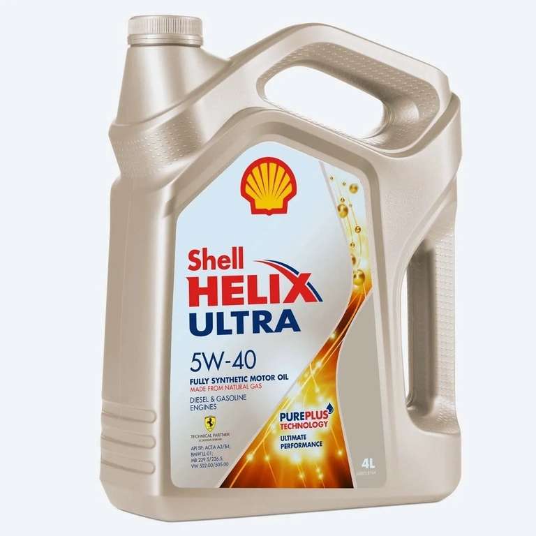 Моторное масло Shell HELIX ULTRA 5W-40 Синтетическое 4 л