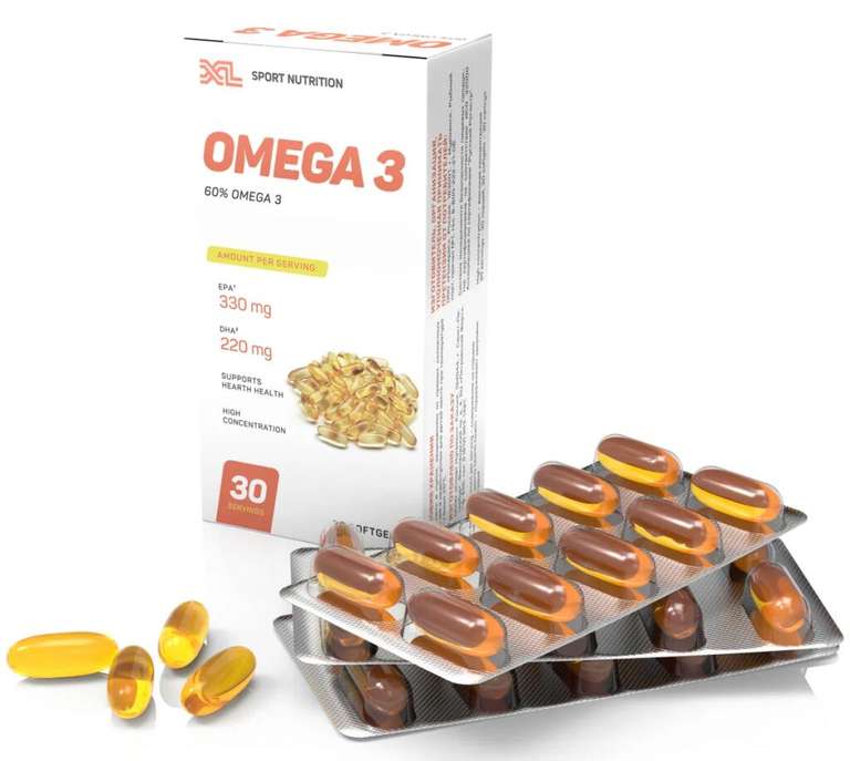 Рыбий жир Омега 3 60% XL Sport Nutrition / Omega 3 с концентрацией 60%, 30 капсул