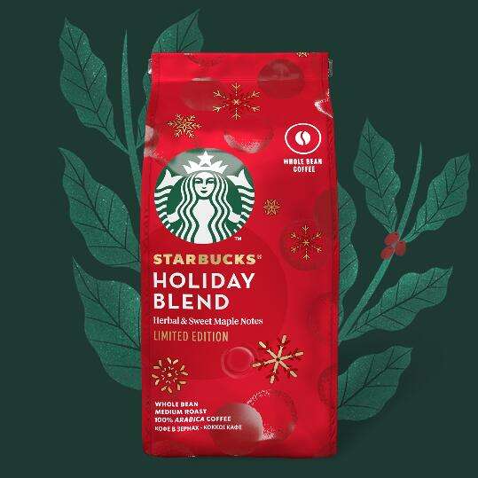 Кофе в зернах Starbucks Holiday Blend (Limited Edition), 190 г