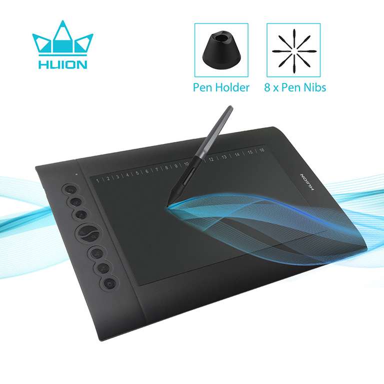 Графический планшет для рисования Huion H610 Pro v2