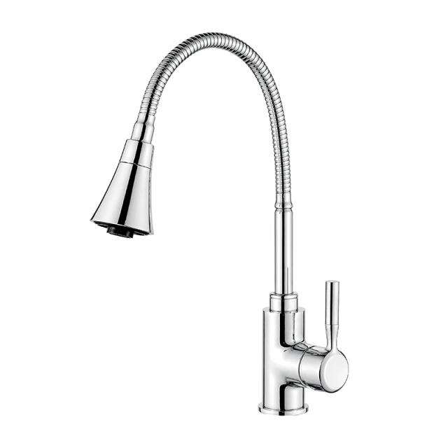 Смеситель для кухни LEDEME L4199, хром, гибкий (+ с силиконовым изливом за 1936₽)