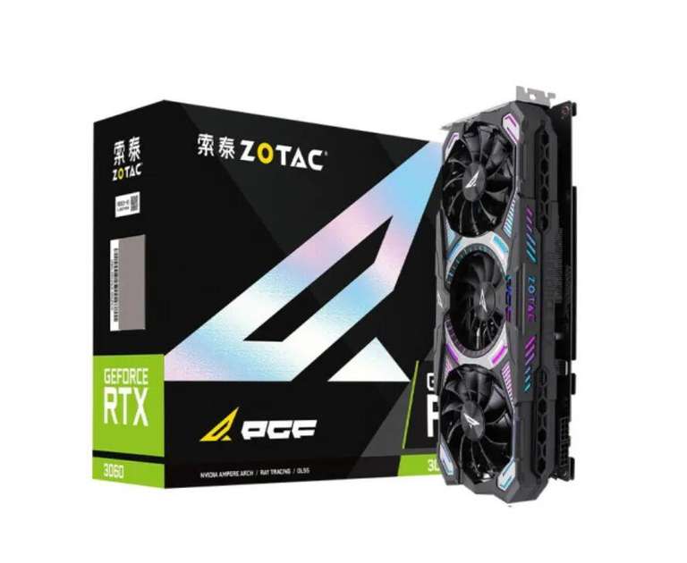 Видеокарта ZOTAC 12 ГБ RTX3060 (доставка из-за рубежа)